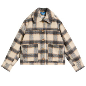 White Stuff Alexa Check Wool Blend Jacket